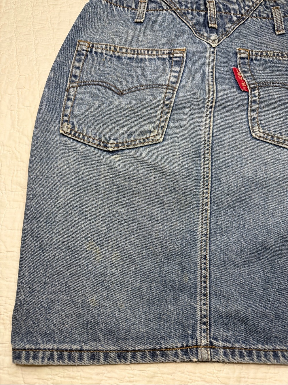 VTG 80s Levi’s Utility/Cargo Style Denim Skirt Made in USA: Size Medium - Picture 12 of 15